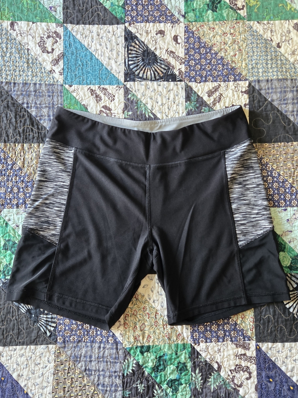 NYL Mesh & Space Dye Biker Shorts